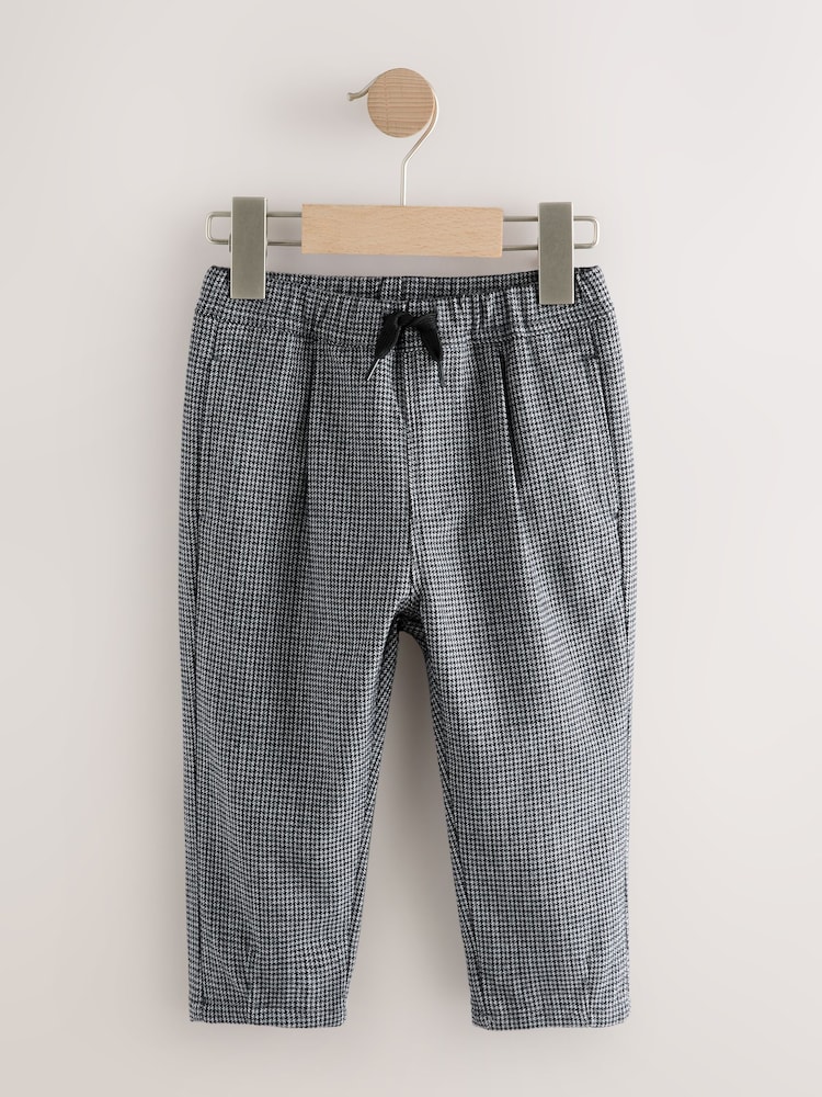 Black/White Grid Check - Pull On Smart Trousers (3mths-7yrs) - Bild 1 von 4