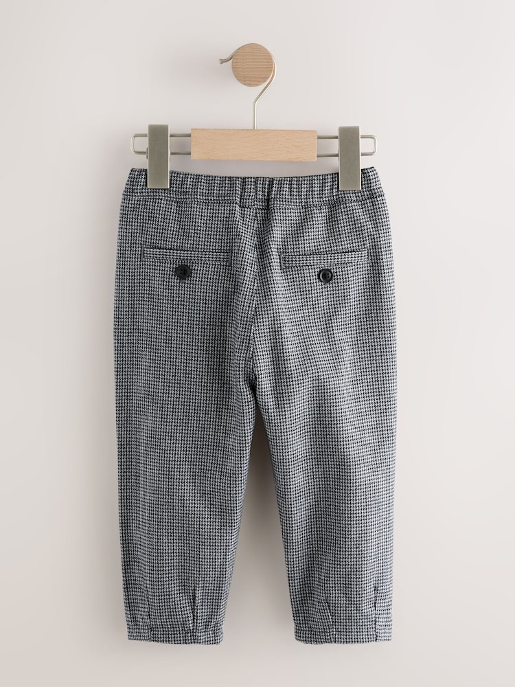 Black/White Grid Check - Pull On Smart Trousers (3mths-7yrs) - Bild 2 von 4