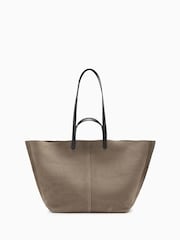 AllSaints Grey Phoenix E/W Tote - Image 5 of 6