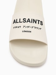 AllSaints White Underground Sliders - Image 2 of 4