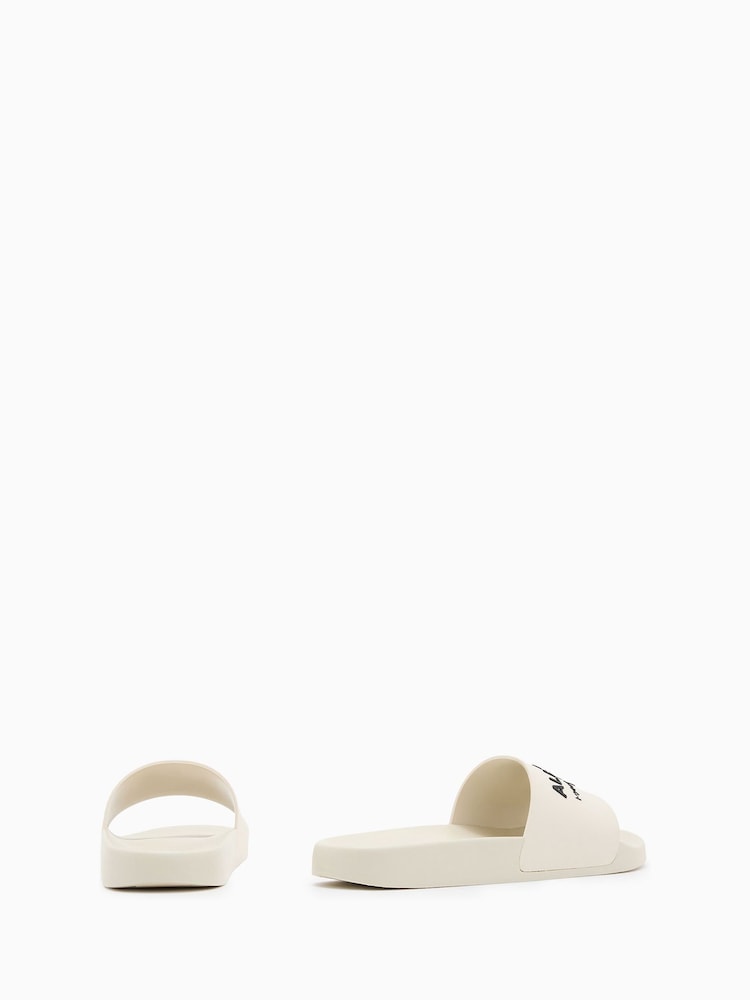 AllSaints White Underground Sliders - Image 4 of 4