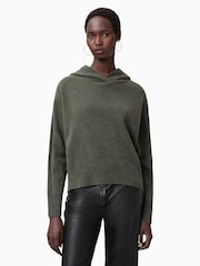 AllSaints Green Irina Hoodie - Image 1 of 7