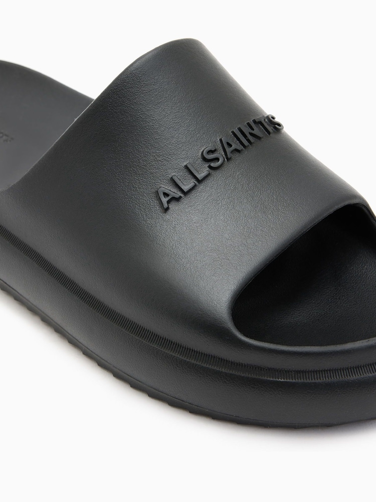 AllSaints Black Dune Sliders - Image 5 of 5