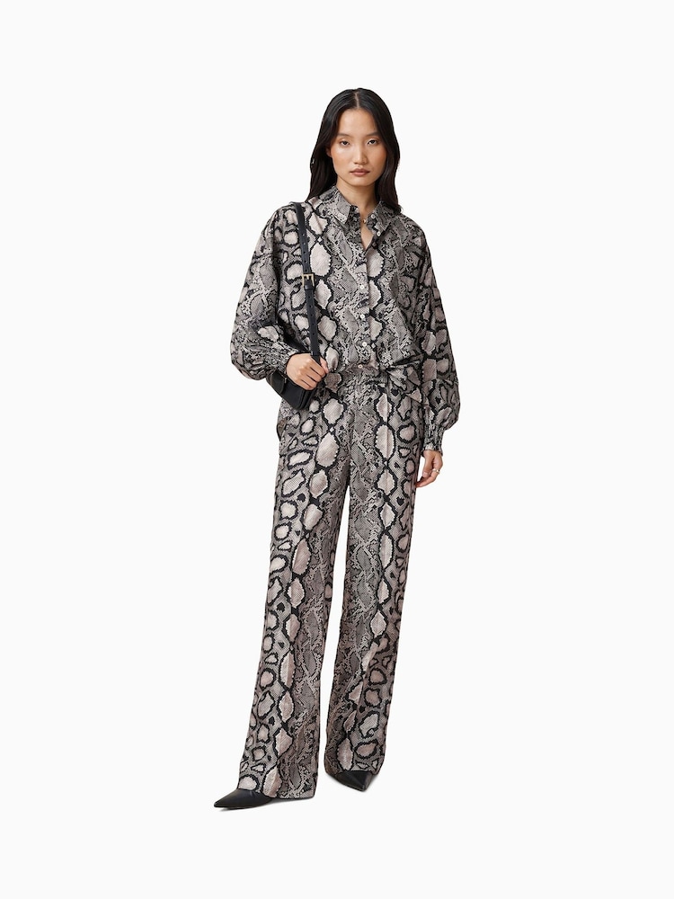 AllSaints White Charli Trousers - Image 1 of 7