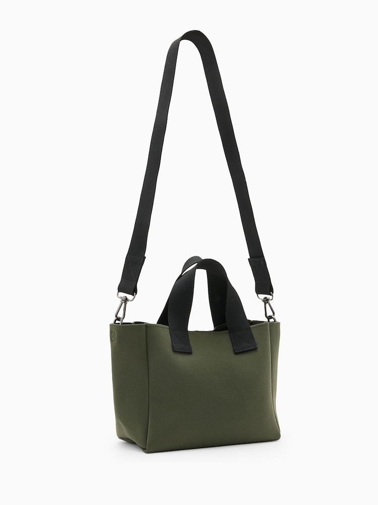 AllSaints Green Izzy Mini Tote Bag - Image 6 of 6