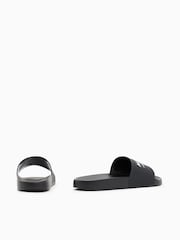 AllSaints Black Underground Sliders - Image 2 of 4