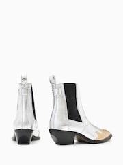 AllSaints Silver Denver Stud Boots - Image 2 of 5