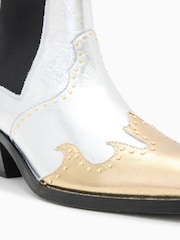 AllSaints Silver Denver Stud Boots - Image 4 of 5
