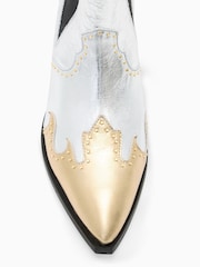 AllSaints Silver Denver Stud Boots - Image 5 of 5