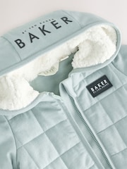 Baker by Ted Baker Green Quilted Jacket T-Shirt and Trousers Set - Image 4 of 5