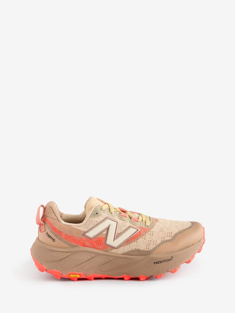 New Balance Natural/Coral Womens Fresh Foam X Hierro v9 Trainers - Image 1 of 5 New Balance Natural/Coral Womens Fresh Foam X Hierro v9 Trainers - Image 1 of 5