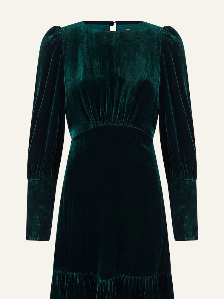 Aspiga Green Esmee Velvet Mini Dress - Image 7 of 7
