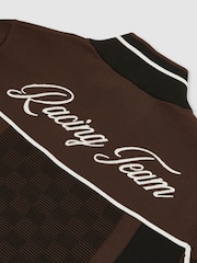 Reiss Chocolate Brown Ultra McLaren F1 Team Half-Zip Crop Top - Image 10 of 10