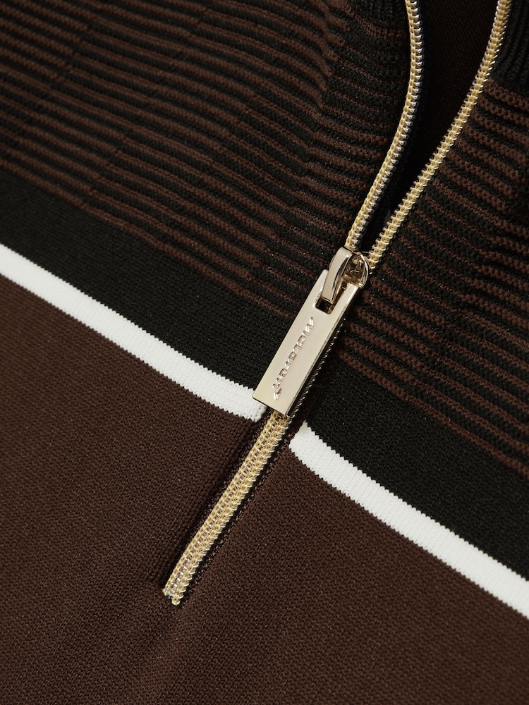 Reiss Chocolate Brown Ultra McLaren F1 Team Half-Zip Crop Top - Image 10 of 10 Reiss Chocolate Brown Ultra McLaren F1 Team Half-Zip Crop Top - Image 10 of 10