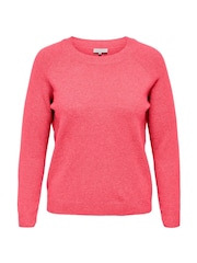 ONLY Curve Pink Long Sleeve Knitted Jumper - Image 1 of 2