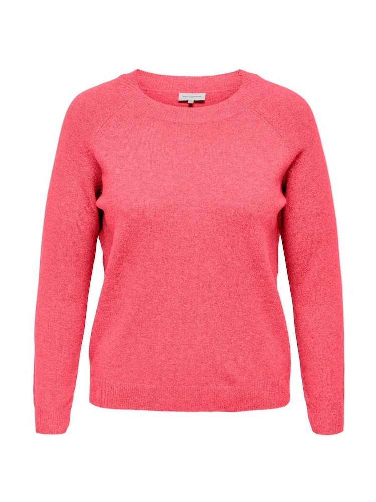 ONLY Curve Pink Long Sleeve Knitted Jumper - Image 1 of 2