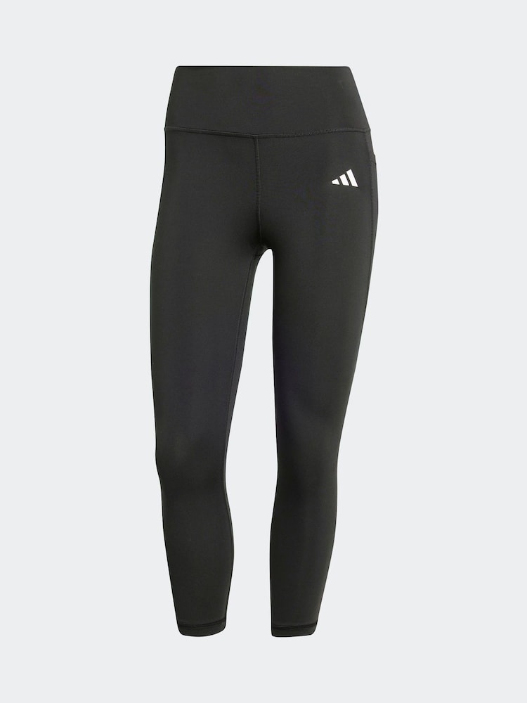 adidas Black Optime Essentials Stash 3/4 Leggings - Image 6 of 6