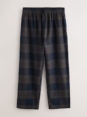 Brown Long Sleeve Crew Neck Check Woven Pyjamas Set - Image 3 of 5