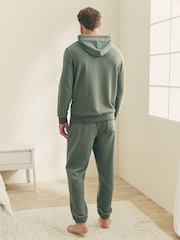 Sage Green Soft Waffle Pyjamas Hoodie Set - Image 3 of 11