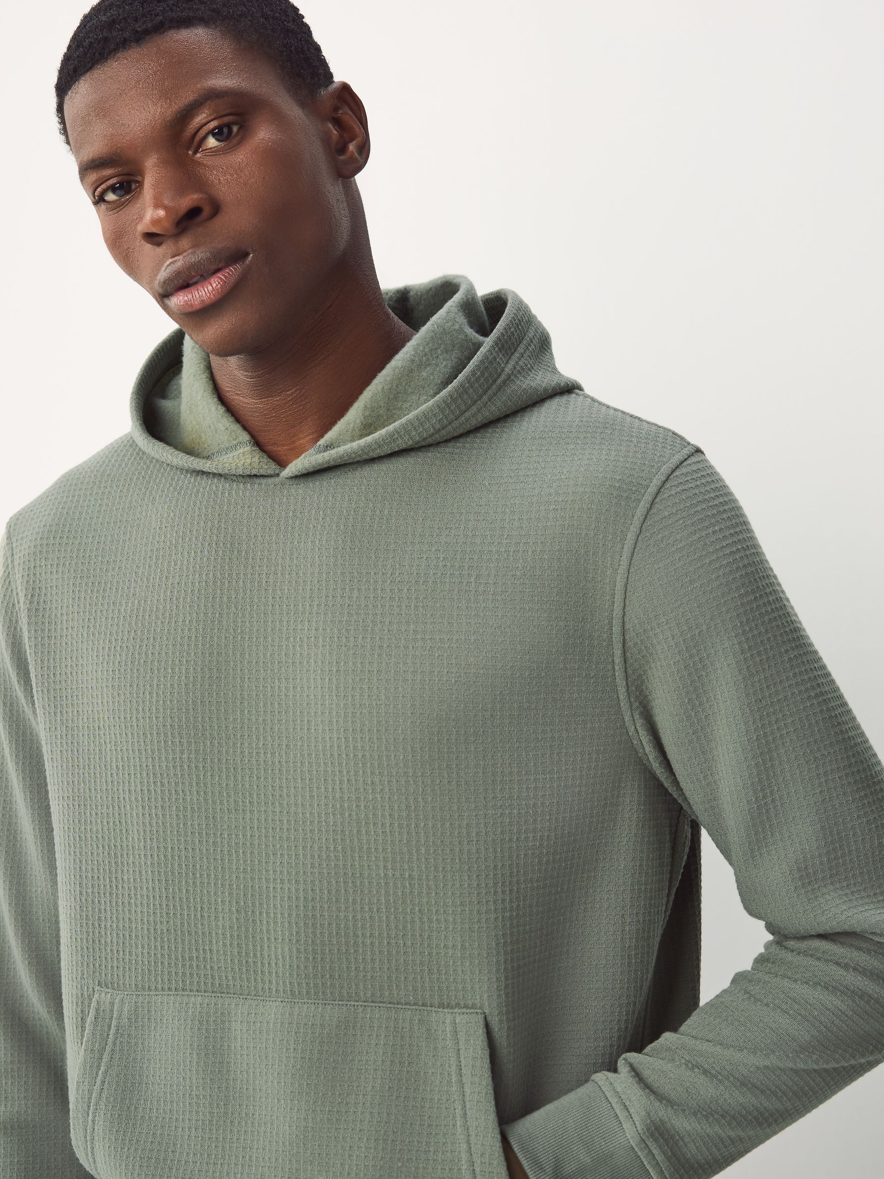 Buy Sage Green Soft Waffle Pyjamas Hoodie Set from Next USA