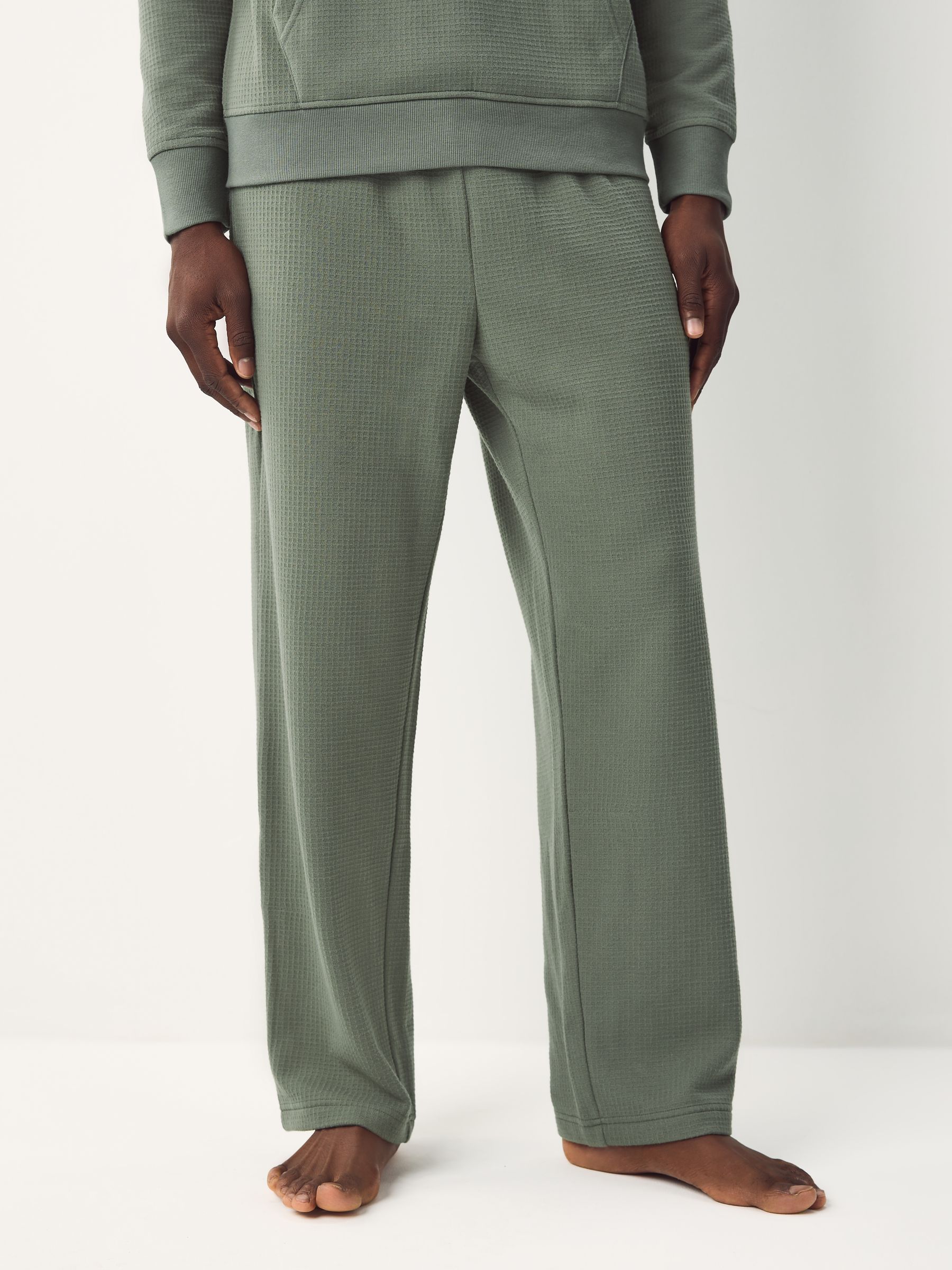 Buy Sage Green Soft Waffle Pyjamas Hoodie Set from Next USA
