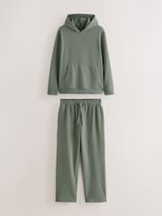 Sage Green Soft Waffle Pyjamas Hoodie Set - Image 7 of 11