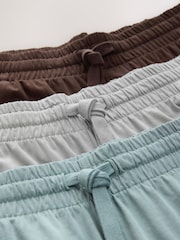 Black/Chocolate Brown/Grey Jersey Pyjamas Shorts Set 3 Pack - Image 10 of 13