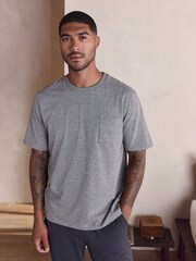 Grey Short Sleeve Cuffed Jersey Pyjamas Set - Image 2 of 10