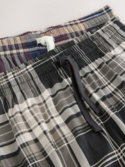 Plum Purple/ Neutral Check Jersey Pyjama Bottoms 2 Pack - Image 14 of 15