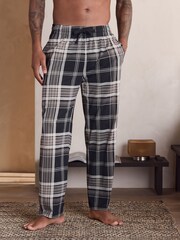 Plum Purple/ Neutral Check Jersey Pyjama Bottoms 2 Pack - Image 6 of 15