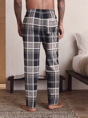 Plum Purple/ Neutral Check Jersey Pyjama Bottoms 2 Pack - Image 9 of 15