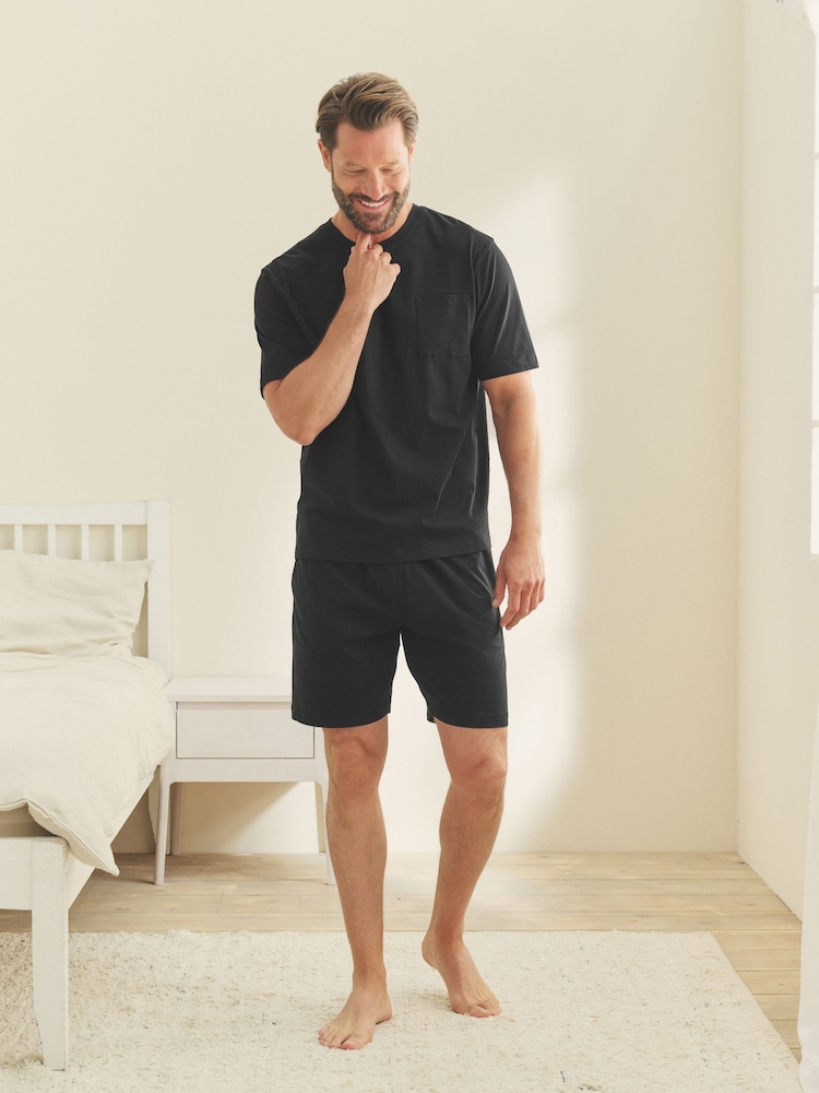 Negro - Jersey Short Pyjamas Set - Imagen 1 de 10