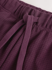 Berry Red - Soft Țesătură de vafe Mânecă lungă Pyjamas Set - Imaginea 14 din 15