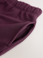 Berry Red - Soft Țesătură de vafe Mânecă lungă Pyjamas Set - Imaginea 15 din 15