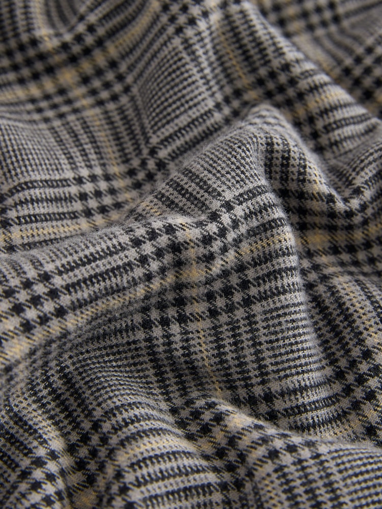 Grey/Brown Check Long Sleeve Woven Pyjamas Set - Image 5 of 5