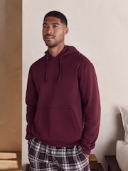 Burgundy Red Check Bottoms Long Sleeve Hoodies Set - Image 3 of 11