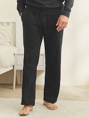 Black Soft Waffle Pyjamas Hoodie Set - Image 4 of 13