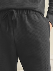 Black Soft Waffle Pyjamas Hoodie Set - Image 6 of 13