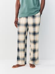 Sage Green / Neutral Stone Check Motionflex Cosy Short Sleeve Pyjamas Set - Image 5 of 16