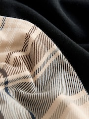 Kariert, neutral/schwarz - Kurzärmeliger Jersey-Pyjama - Bild 12 von 13