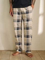 Kariert, neutral/schwarz - Kurzärmeliger Jersey-Pyjama - Bild 4 von 13