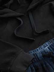 Navy Blue Thermal Fleece Long Sleeve Check Pyjamas Set - Image 4 of 5