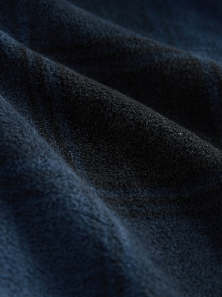 Navy Blue Thermal Fleece Long Sleeve Check Pyjamas Set - Image 5 of 5