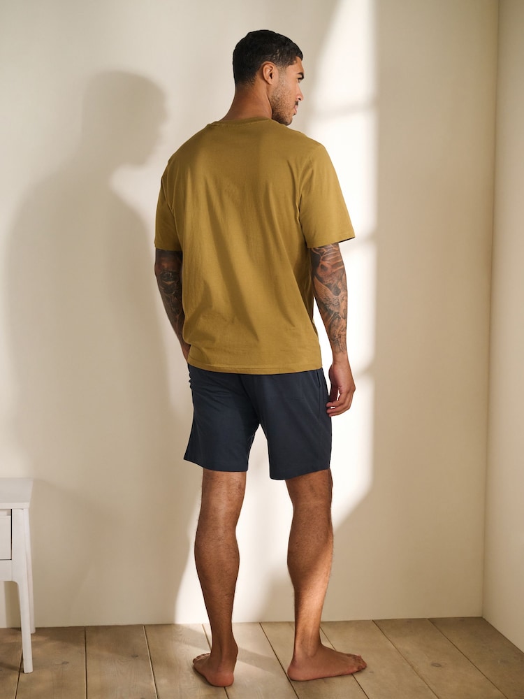 Neutral/Khaki Green - Komplet 2 kratkih pižam iz džersija - Slika 13 iz 13 Neutral/Khaki Green - Komplet 2 kratkih pižam iz džersija - Slika 13 iz 13