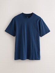 Navy Blue/Grey Check Woven Short Sleeve Pyjamas Set - Image 2 of 5