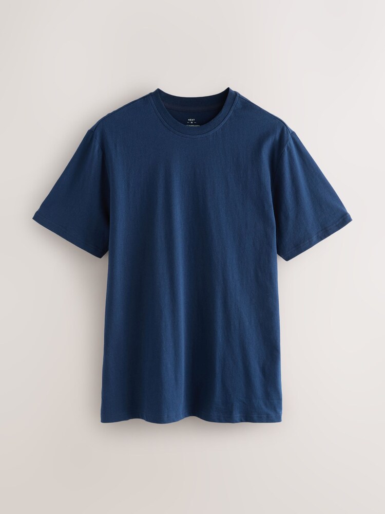 Navy Blue/Grey Check Woven Short Sleeve Pyjamas Set - Image 2 of 5