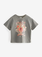 Grey Flare Graphic Print Leggings and Top Set 2 Pack - Image 2 of 3