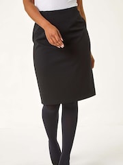 Roman Black Petite Stretch Pencil Skirt - Image 4 of 5