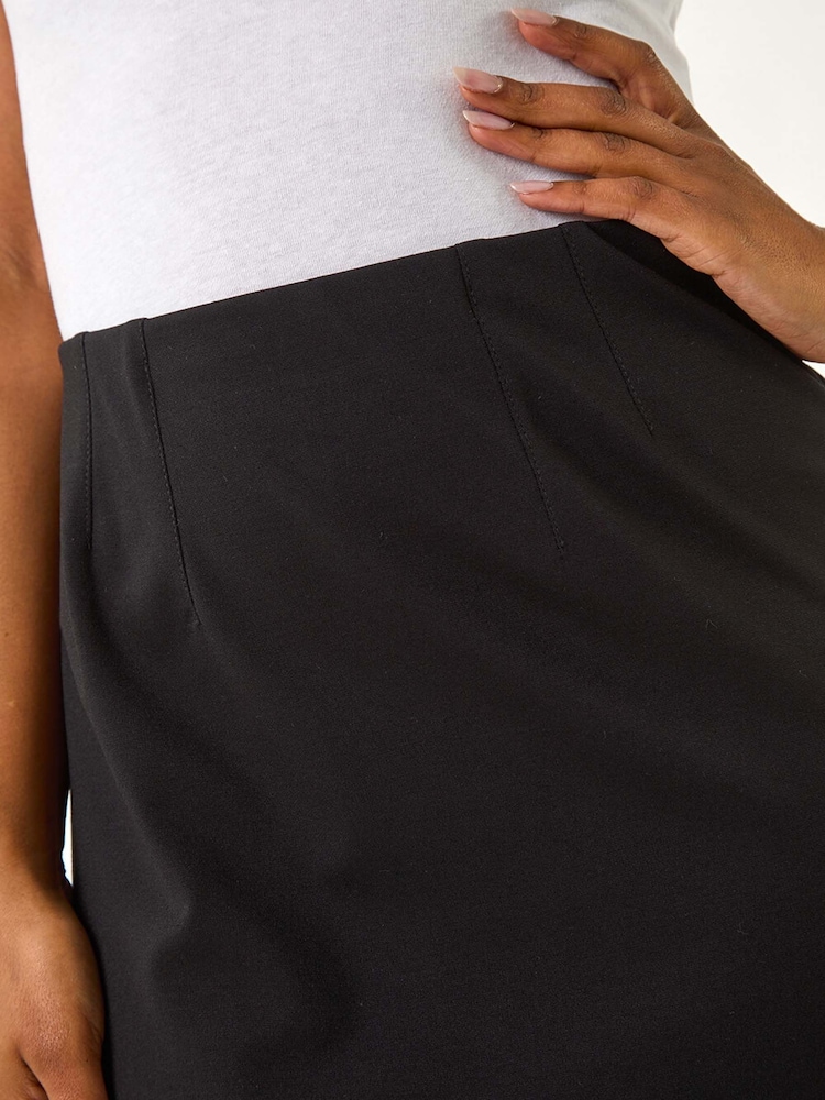Roman Black Petite Stretch Pencil Skirt - Image 5 of 5