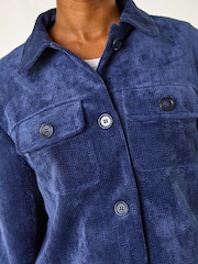 Roman Blue Petite Corduroy Button Jacket - Image 5 of 5